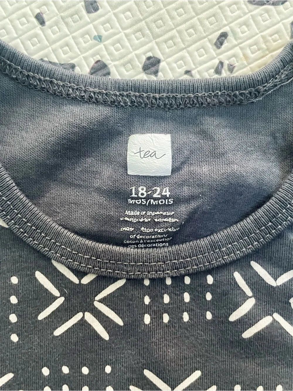 Tea Collection Gray Sleeveless Toddler / Baby Girl's Cotton Dress - 18-24 Months